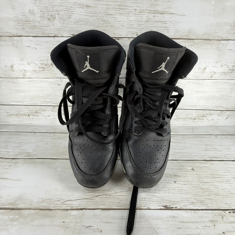 Jordan 1 Mid MCS Kids Baseball Cleats‎ Black White HF6993-001 Size 5.5Y